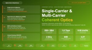 Single-Carrier and Multi-Carrier Coherent Optics: Architecture, Performance, and the Path to 1.6T and Beyond