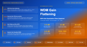 WDM Gain Flattening: EDFA Gain Equalization Filters Explained