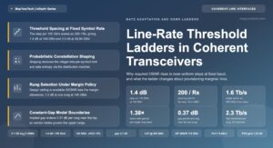 Line-Rate Threshold Ladders in Coherent Transceivers